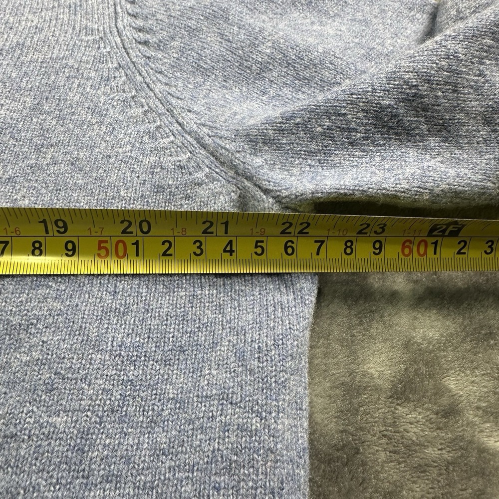 Brooks Brothers Scottish‎ LambsWool Sweater Men's LARGE V-Neck Pullover Blue - Picture 5 of 7